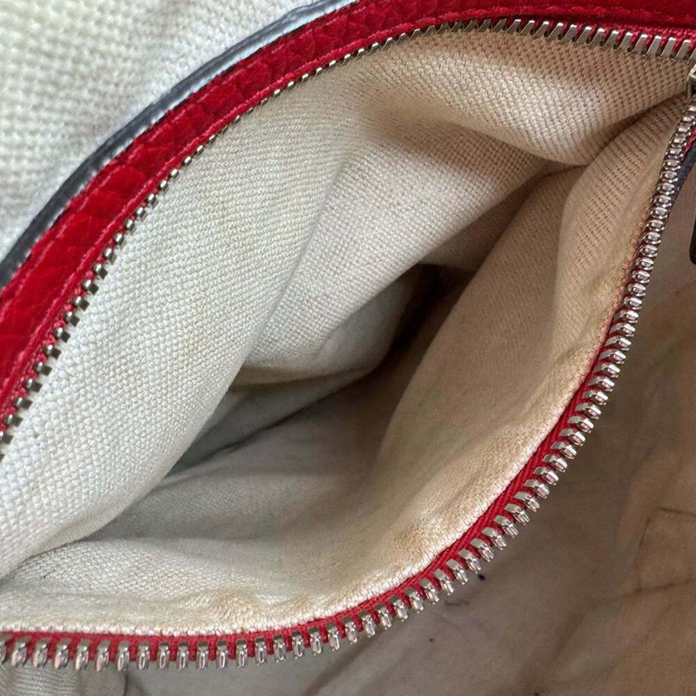 GUCCI Red Leather Backpack - Picture 11 of 13